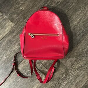 Practically flawless Henri Bendel red leather backpack purse